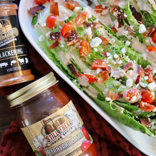 Blackened Blue Cheese Romaine Wedges